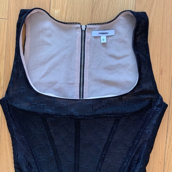Miaou Black Monogram Campbell Corset - Picture 9 of 11